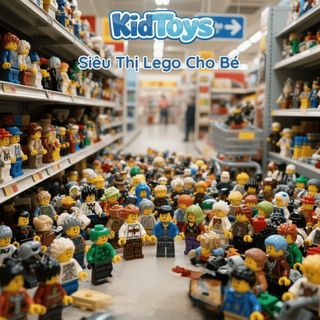 Set 40 mô hình lắp ráp mini figure KidToys tặng đế – nhân vật hoạt hình Minecraft cho bé
