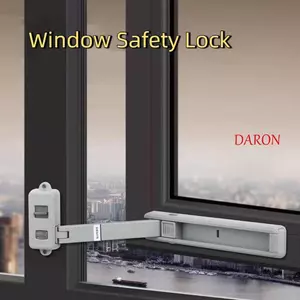 Bộ giới hạn cửa sổ DARON, Thiết kế không đục lỗ Khóa bảo vệ trẻ em, Nút chặn cửa sổ chống trộm bằng nhựa di động cố định chắc chắn cho gia đình