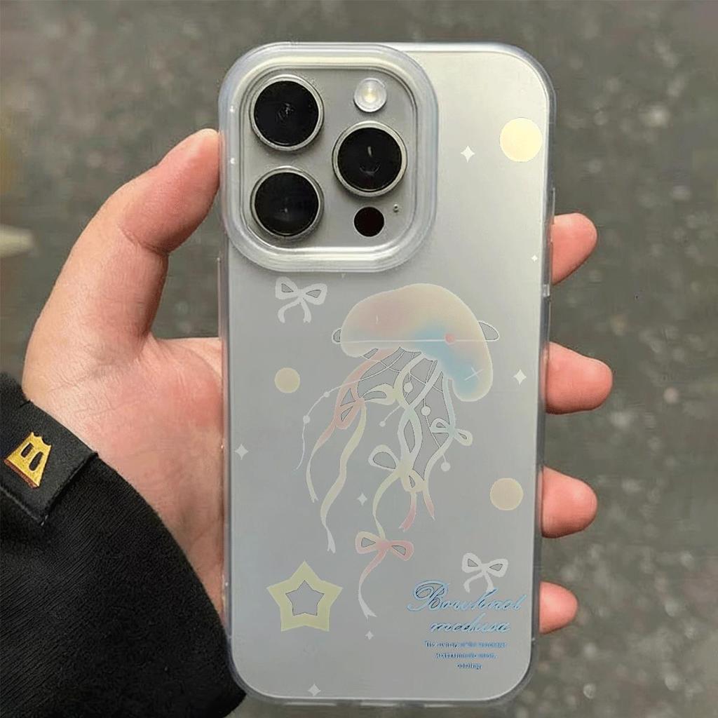 Mây cầu vồng Đối với trường hợp iPhone 14Pro Da đơn giản và tươi mới