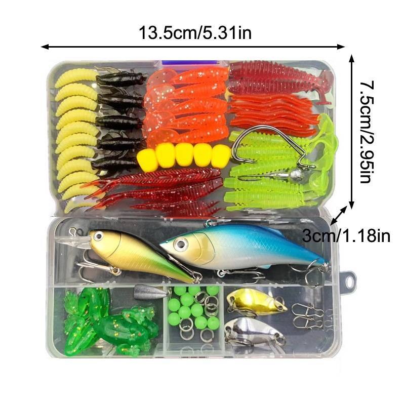 [MAKY] Bộ Mồi Câu Cá Mềm Và Cứng Mồi Bộ Bánh Răng Lớp Jig Thìa Cho Bass Pike Quay Câu Chuyện Phụ Kiện Có Hộp VN