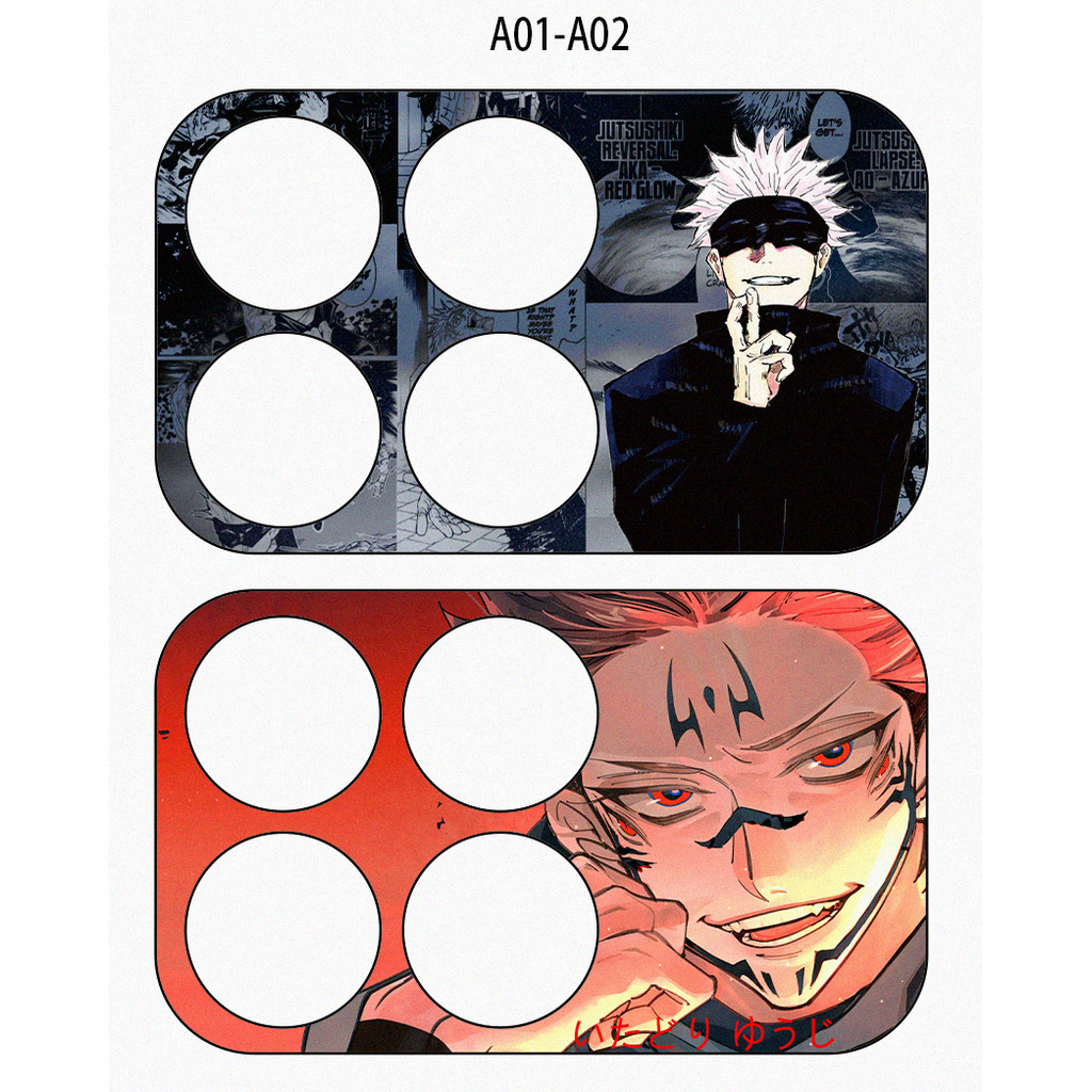 Jujutsu Kaisen Gojo Satoru Micro Matte Giấy Mềm Miếng Dán Camera Cho POCO F8 Pro F6 Pro X6 Pro Redmi K90 K70 Pro / Nhãn Dán Trang Trí / Bảo Vệ Camera Chống Trầy Xước