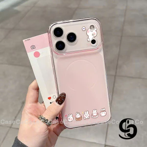 Ốp Lưng Cho IPhone 16 13 15 12 11 17 14 Pro Max 16 15 Plus 17Air Bìa Mềm Mờ Siêu Mỏng Hình Thỏ Đáng Yêu