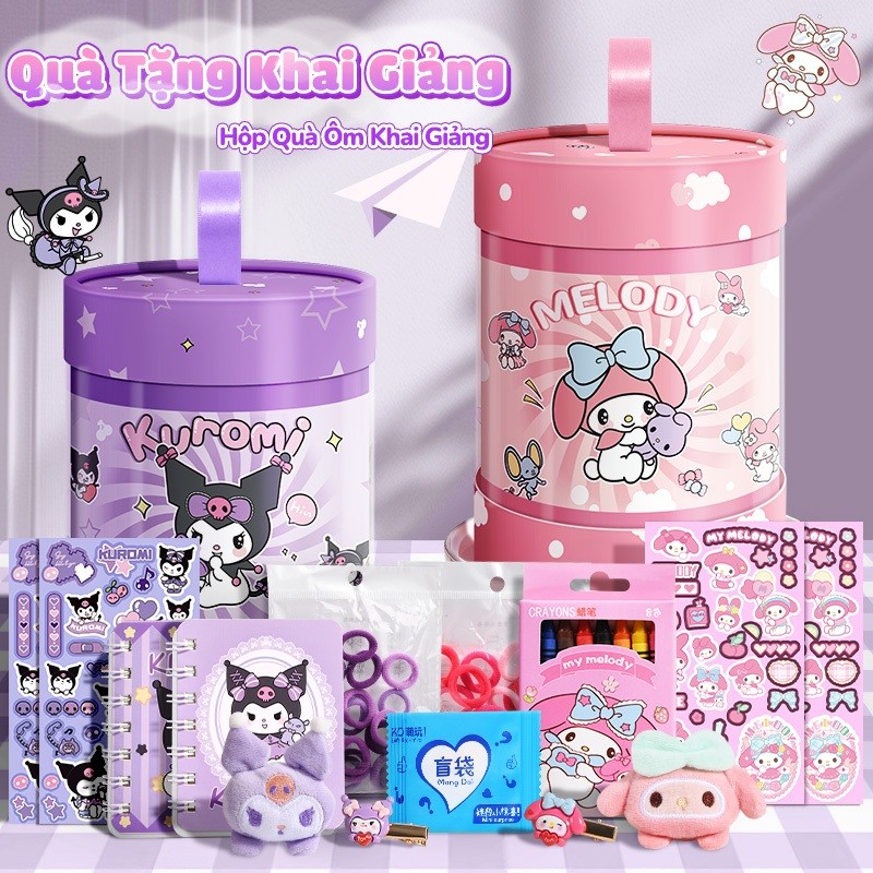 Set quà tặng văn phòng phẩm dễ thương hoạt hình cho bé gái học sinh sinh nhật 1/6 tốt nghiệp nhiều