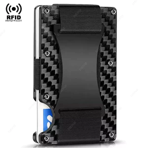 Rfid Thẻ Tín Dụng Mỏng Kim Loại Magic Ví Nam Nữ Mỏng Mini Id Bank Cardholder Hợp Kim Nhôm Ví Dành Cho Nam