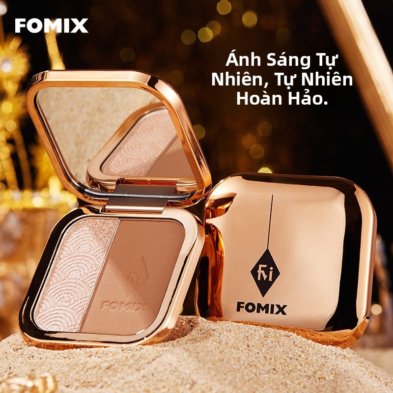 【FOMIX】Palette 2 Màu Highlighter + Contour - 1 Bảng Cho Toàn Bộ Khối Mặt & Sống Mũi | Hàng Hot Bán Chạy