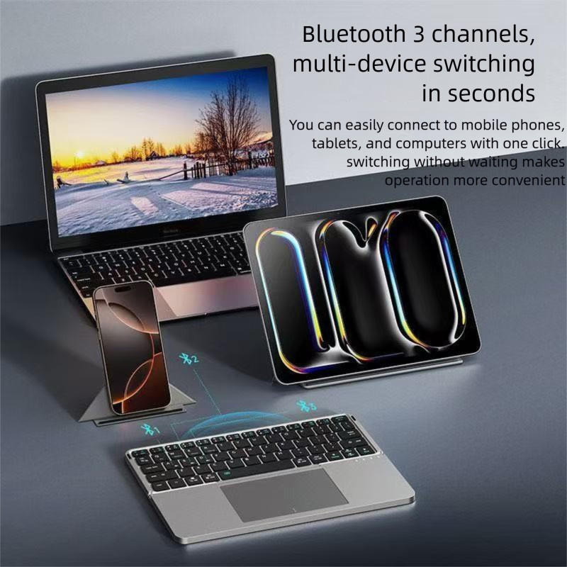 Bàn phím di động có thể gập lại Bluetooth không dây