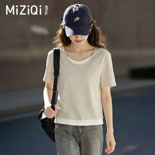 【Nên mua】áo kiểu nữ tay ngắn giả hai lớp đen xám, dáng rộng chất thun mềm, áo thun nữ năng động dễ