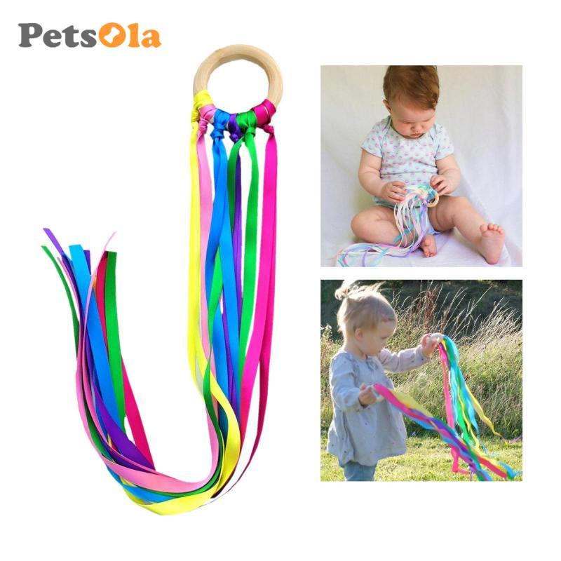 Bé Montessori Ruy Băng Vòng Xoay Đồ Chơi Cảm Giác Permance Prop Cánh Tay Diều