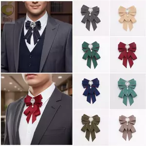 Thắt nơ Roly handmade từ vải thổ cẩm và pha lê, decorate kim cương giả, phù hợp cho nam và nữ