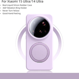Dành Cho Xiaomi 15 Ultra 14 Ultra 15Ultra Ốp Lưng Da Sang Trọng Cảm Giác Cao Su Silicon Lỏng Thật 360o Giá Đỡ Vòng Từ Tính Vỏ Điện Thoại Cứng Cho Xiaomi 15 Pro 14 Pro 13 Pro