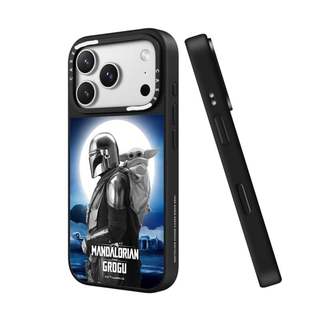 CASECASE X The MandalorianTM Và Grogu Mặt Trăng Ốp Lưng Gương Đen & Bạc Hút Từ Tính IPhone Dành Cho IPhone 17 Air 16 15 14 13 12 Pro Max Plus Ốp Lưng Cứng Có Hộp Khắc Logo