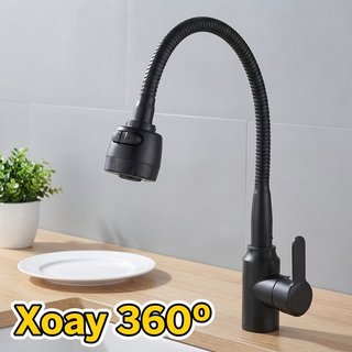 Vòi bếp bằng thép không gỉ 304 Xoay 360 độ Chế độ kép Bồn rửa nước lạnh Vòi bền