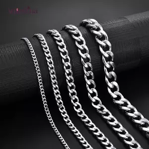 AqToCna Vòng Tay Dây Xích Steel Classic, Thép Không Gỉ, Kích thước 3/5/7/9 mm - Quà Tặng Thời Trang
