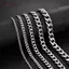 AqToCna Vòng Tay Dây Xích Steel Classic, Thép Không Gỉ, Kích thước 3/5/7/9 mm - Quà Tặng Thời Trang