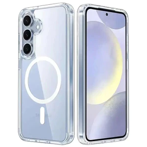 Ốp lưng trong suốt cho Samsung A56 5G A55 5G S25 ultra S24 ultra A36 A16 A06 A36 A26 A16 A06 Vỏ điện thoại từ tính hỗ trợ vỏ sạc không dây