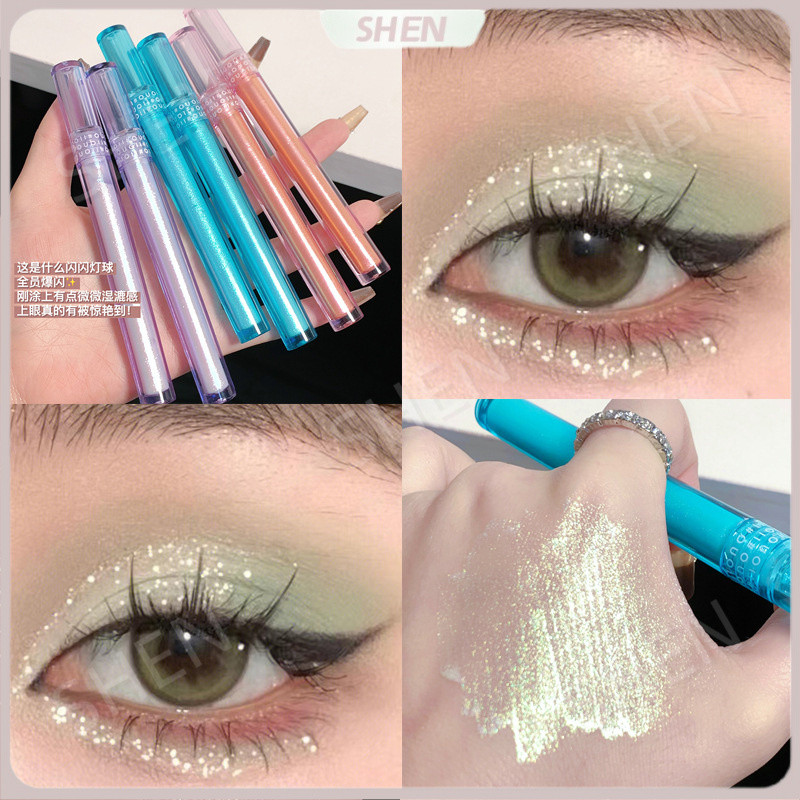 Liquid Fine Long Lanh Phấn Mắt Sequin Lấp Lánh Ngọc Trai Làm Đẹp Mỹ Phẩm Nằm Silkworm Liquid Eyeshadow