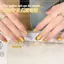 Năm Mới Fortune Golden Cat 's Eye Sequins Sơn Móng Tay Keo 2025 Phổ Biến Trắng Nhấp Nháy Móng Tay Vàng