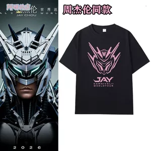 Jay Chou Carnival Concert Cùng Phong Cách Áo Thun Tay Ngắn Hàng Hóa Mecha Fantasy Carnival Hỗ Trợ Quần Áo