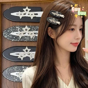 1-4 Kẹp Tóc Kim Cương Ngôi Sao Liền Mạch - Thời Trang, Vintage, Y2K - Kẹp Bên Nổ - Kẹp Tóc Tạo Kiểu Trang Điểm - Dành Cho Nữ Bé Gái Mặc Hàng Ngày [Giao Hàng Miễn Phí]