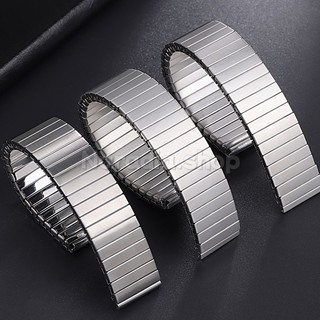 16 / 18mm S / M / L Co Giãn Stainelss Thép Đồng Hồ Mở Rộng Co Giãn Dây Đeo Đồng Hồ Kim Loại Cho Nam Nữ Vòng Tay Thay Thế