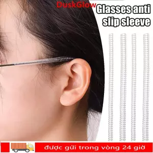 DUSKGLOW 1PC Eyeglass Temple Tip Holder, Giá đỡ tai chống trượt Bộ điều chỉnh kích thước vòng, Giá đỡ khung thoải mái Thiết kế mùa xuân Tay áo chống trượt an toàn phù hợp cho kính mắt