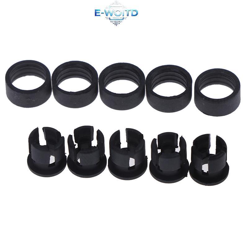 E-WOITD 20 Bộ 3mm / 5mm Giá đỡ đèn LED bằng nhựa Kẹp-Bên gắn trường hợp có vòng ngoài E-WOITD