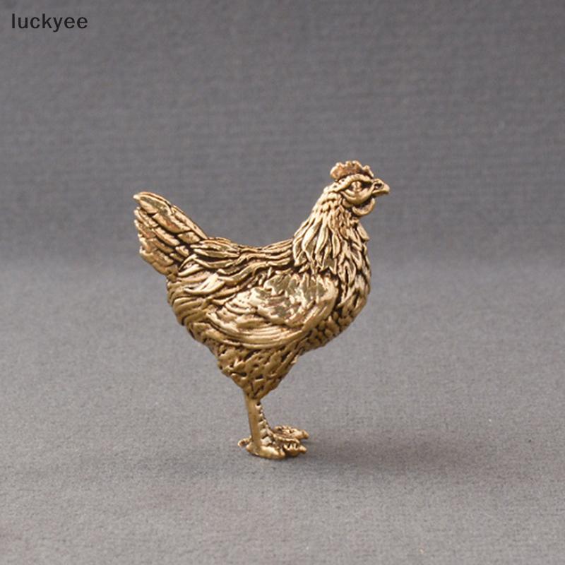 Luckyew 1 / 2 Chiếc Thu Nhỏ Đồng Gà Trống Và Gà Mái Đồ Trang Trí Đồng Chắc Chắn Gà Trống Tượng Nhỏ Văn Phòng Để Bàn Đồ Trang Trí Trà Đồ Trang Trí Thú Cưng TQ