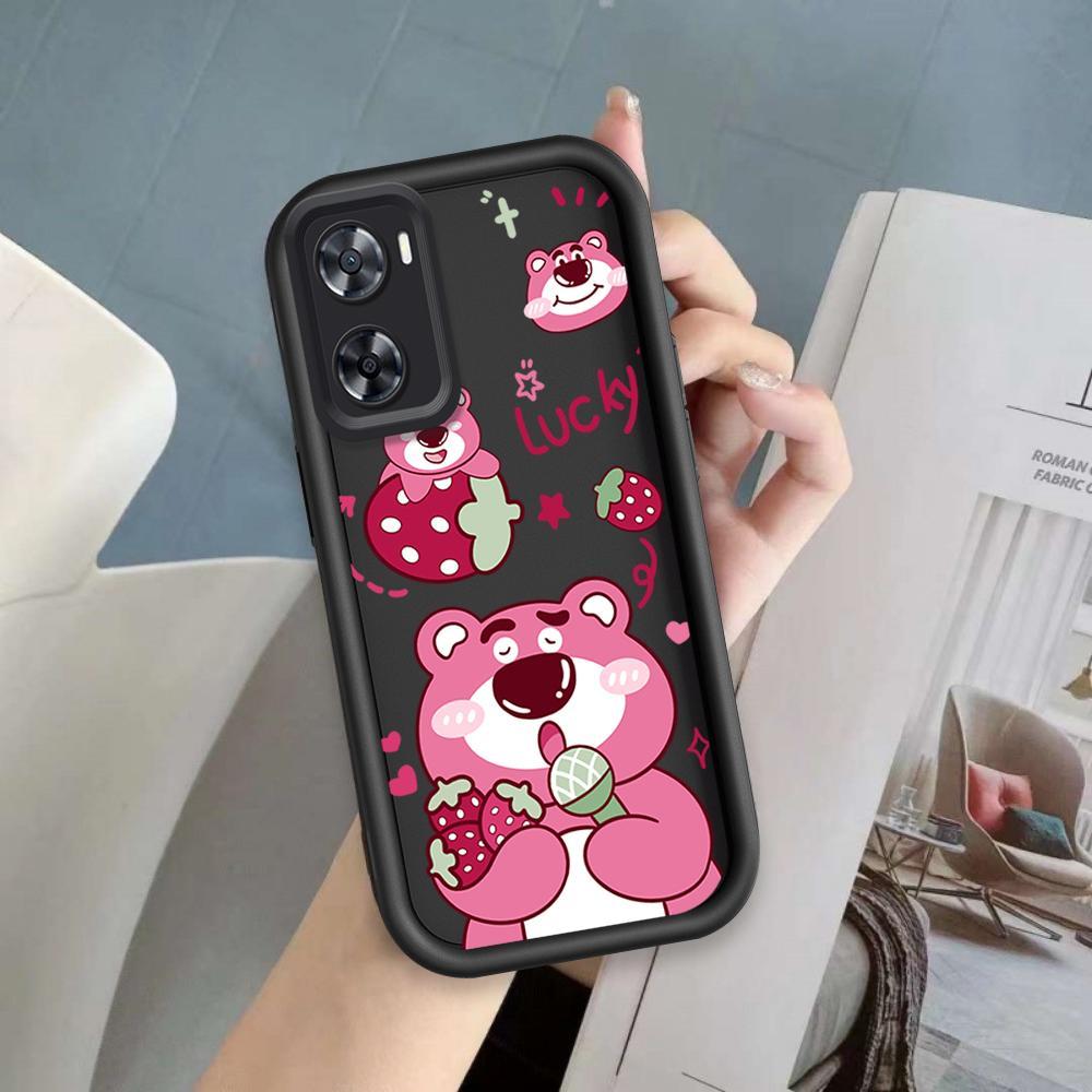 Ốp Cho OPPO A57 4G A77 4G A77S 4G Phim Hoạt Hình Silicon Màu Kẹo Vỏ Điện Thoại Mềm TPU Câu Chuyện Đồ Chơi Lotso Angel Eye Ốp Lưng Chống Sốc