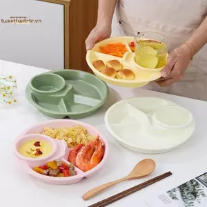 TRTR Tròn Trái Cây Salad Đĩa Nhà Bếp Bữa Sáng Sna Nhúng Khay Ăn Tối Đĩa Thực Phẩm Bánh Món Tráng Miệng Khay Nhà Bếp Bộ Đồ Ăn VN
