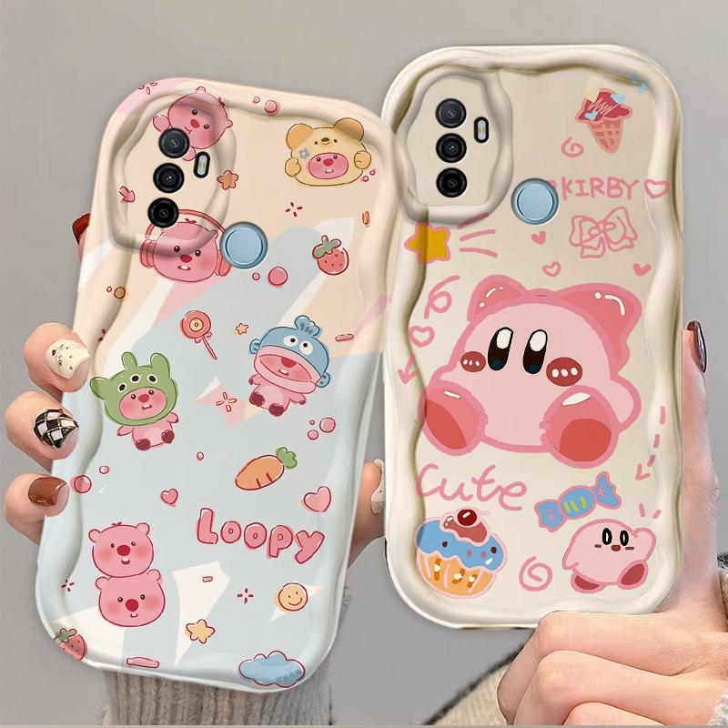 Thích hợp cho điện thoại thông minh OPPO A53 A33 2020 A32 3D TPU mềm Loopy Kirby Vỏ điện thoại chống sốc