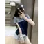 Áo thun nữ ngắn tay hai mảnh giả màu đen Mùa hè 2026 Phong cách mới fhk Chic Hàng hóa châu Âu cao cấp Áo ngắn mặc dạo phố dành cho nữ