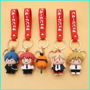 HT2 Cưa Xích Người Móc Khóa Anime Móc Khóa Dễ Thương Túi Búp Bê Mặt Dây Chuyền Hoạt Hình Denji Power Pochita Móc Chìa Khóa Quà Tặng TH2