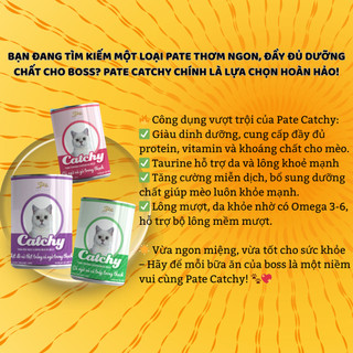 Pate Catchy [12 - 24 Lon] [ 400g ] dành cho mèo con và mèo trưởng thành ___