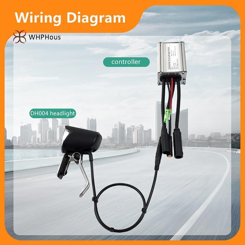 < WHPHous-t > Đèn LED xe đạp điện 6V-60V Đèn pha chống nước ABS để đi trong điều kiện mưa đẹp