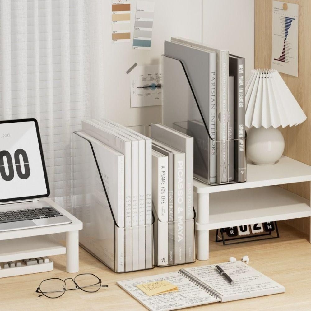 Khay Đựng Tài Liệu A4 Trong Suốt Để Bàn Bằng Acrylic Cao Cấp, Kệ Đựng Hồ Sơ Sách Vở Văn Phòng Gọn Gàng