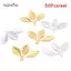 AqToCna 50 Cái / bộ Vintage Lá Filigree Quấn Kết Nối Kim Loại Thủ Công DIY Trang Sức Làm AqToCna