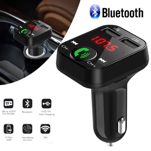 Máy nghe nhạc MP3 Bluetooth đa năng cho ô tô, hỗ trợ nghe điện thoại rãnh tay, khe cắm thẻ nhớ, cổng USB, sạc ô tô