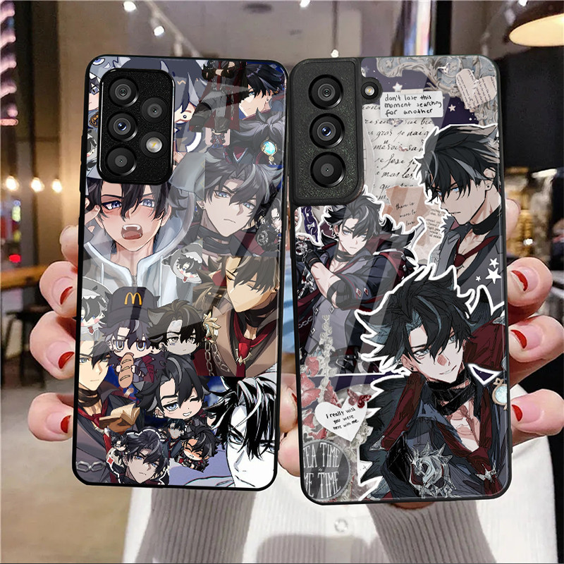 Wriothesley genshin impact 01 Ốp Điện Thoại Kính Cho Samsung Galaxy A14 A16 A30 A22 A32 A33 A15 A35 A42 A55 A56 4G A52 A53 A54 A70 A71 A72 A73 5G Cover