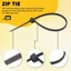 1000 Chiếc Cáp nylon Đen Zip Tie Thắt Lưng Quấn 95mm x 2mm