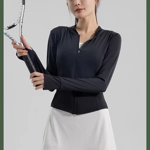 Áo khoác ngoài có mũ trùm đầu an toàn chống nắng Áo khoác mỏng vừa vặn cho nữ Mùa hè Yoga ngoài trời Hàng ngày Phong cách sống thông thường