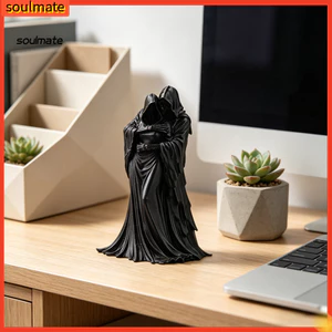 Linh hồn| Bộ sưu tập bóng tối Tượng 3d In Hình Nữ Hoàng Chết Và Bóng Tối Grim Reaper Hình Nhựa Cặp Đôi Điêu Khắc Ma Quái Trang Trí Halloween Cho Máy Tính Để Bàn Kệ Sách Trang Trí Để Bàn