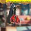 SUNKISSD Đấm Mitten Mặt Dây Chuyền, Túi Charm Găng Tay Quyền Anh Đỏ Móc Chìa Khóa, Sáng Tạo 2D Phẳng Acrylic Cá Tính Hóa Móc Khóa Cặp Đôi Chìa Khóa Xe Hơi Cho Nam Nữ