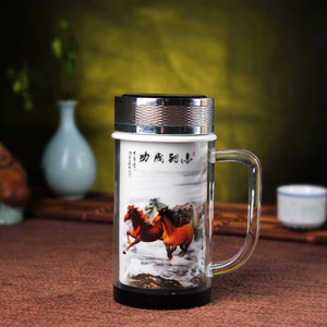 LEXM Jingdezhen Gốm Văn Phòng Cốc Nước Trà Bộ Quà Tặng Kinh Doanh Họp Thường Niên Quà Tặng Kỷ Niệm Cốc Nước