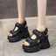 Giày Sandal Thể Thao Nữ Mùa Hè Phong Cách Mới 11cm Giày Sandal Nâng Cao Bên Trong Nữ Phù Hợp Với Đế Nêm Nền Tảng Sandal