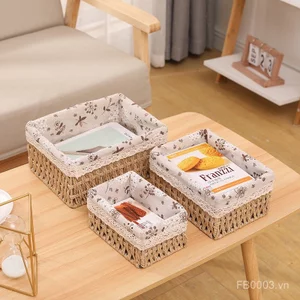 Hộp Bảo Quản Mỹ Phẩm Bàn Cà Phê Điều Khiển Từ Xa Vải Để Bàn Đồ lặt vặt Đơn Giản Giỏ Ăn Nhẹ Phòng Khách Chìa Khóa Mây Giỏ Chứa Đồ PRR