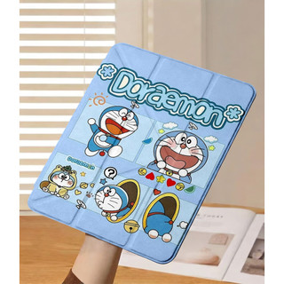 Ốp Lưng Chú mèo máy Doraemon Cho iPad A16 Air 4/5/6/7/8 Pro 11 12.9 Y-fold iPad Gen 12 11 10 9 8 7 6 5 Mini 6/7