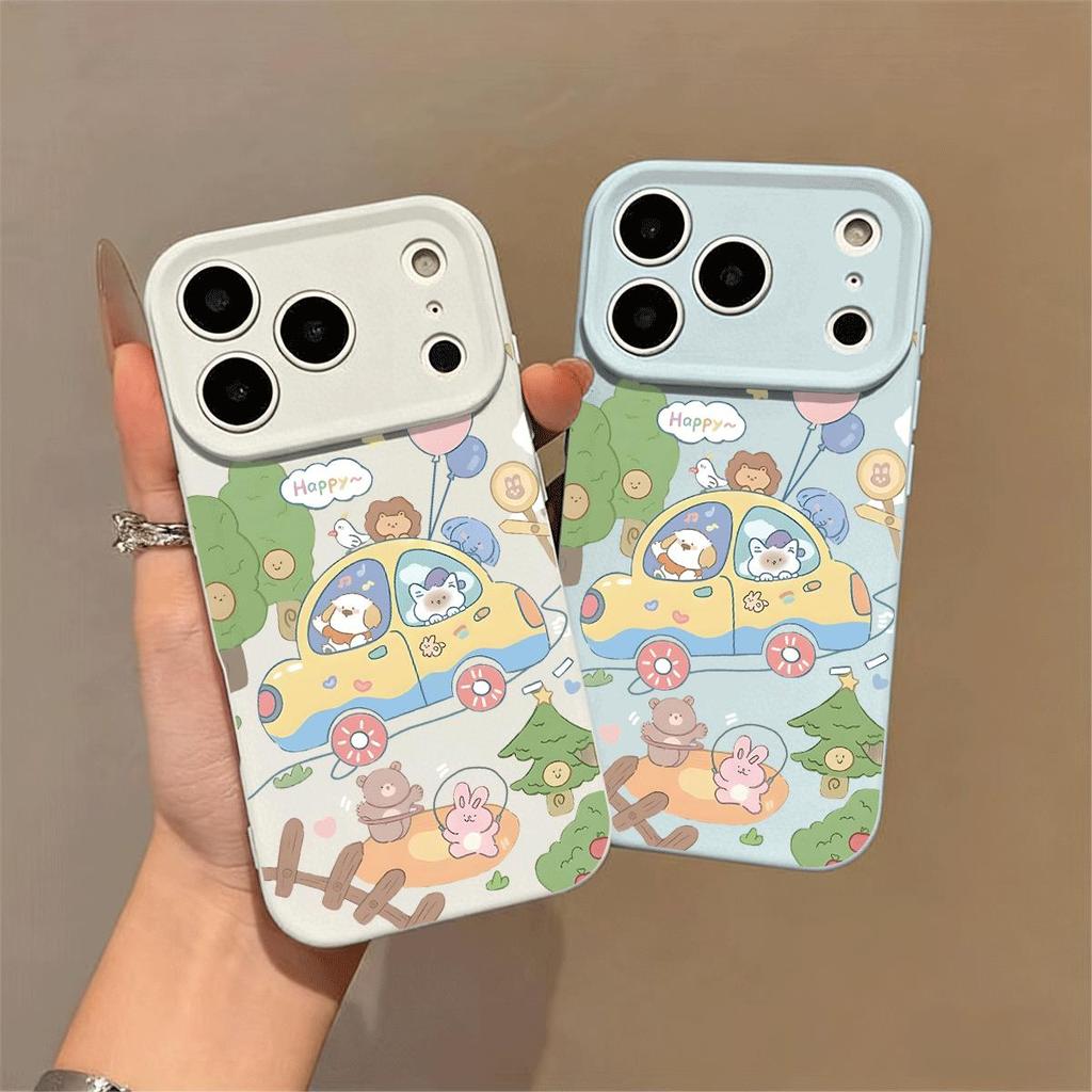 Lái xe đi du lịch Động vật nhỏ cho trường hợp iPhone 17pro 161514pro Fine Hole Silicone