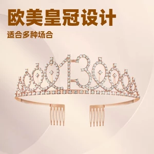 Vương miện và mũ trang trí tiệc sinh nhật cho bé gái và bé trai với kim cương thủy tinh