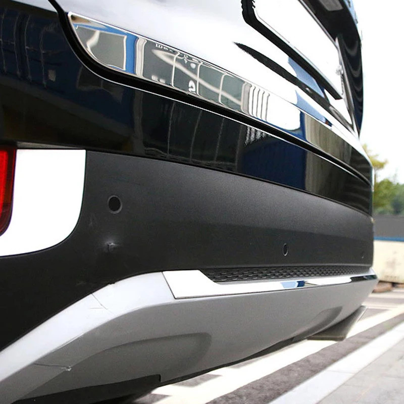 Dành Cho Xe Hyundai Palisade 2020-2025 Tự Động Bạc Thép Không Gỉ Đuôi Trang Trí Bao Viền Bên Ngoài Phụ Kiện