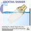 Bộ bình lắc cocktail thủy tinh 13Oz - Bình lắc thủy tinh cho cocktail, Bình lắc uống cocktail và cocktail Bình lắc vàng Dễ sử dụng